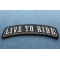 Live To Ride Rocker Small Patch | Embroidered Patches Live To Ride Patch diagonal view