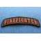 Firefighter Rocker Small Patch | Embroidered Patches Firefighter Rocker Small Patch diagonal view