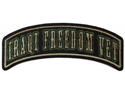 Iraqi Freedom Vet Rocker Small Patch | US Military Veteran Patches