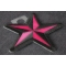 Pink Star Patch | Embroidered Patches Pink Star Patch diagonal view
