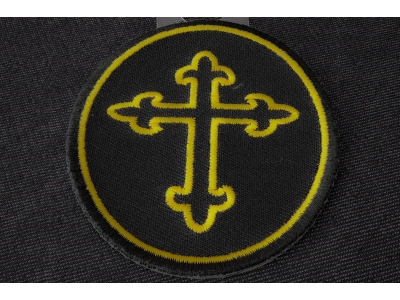 Christian Cross Oval Patch | Embroidered Patches