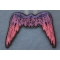 Small Angel Wings Patch Pink | Embroidered Patches Small Angel Wings Biker Patch Pink diagonal view