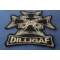 Dilligaf Skull and Cross Patch Dilligaf Skull and Cross Patch diagonal view