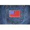 American Flag Reflective Patch shown on jeans