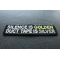 Silence Is Golden Duct Tape Is Silver Funny Iron on Patch diagonal view