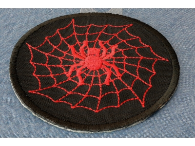 Red Spider And Web Patch | Embroidered Patches