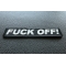 Fuck Off Patch Fuck Off Naughty Iron on Patch diagonal view