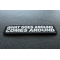 What Goes Around Comes Around Patch What Goes Around Comes Around Iron on Saying Iron on Patch diagonal view