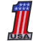 1 USA Patriotic Iron on Patch