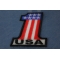 1 USA Patriotic Iron on Patch diagonal view