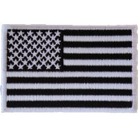 Subdued Black White US Flag Patch | Embroidered Patches