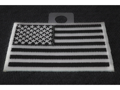 Subdued Black White US Flag Patch | Embroidered Patches