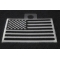 Subdued Black White US Flag Patch diagonal view