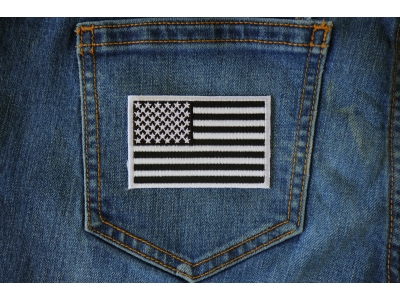Subdued Black White US Flag Patch | Embroidered Patches Subdued Black White US Flag Patch | Embroidered Patches