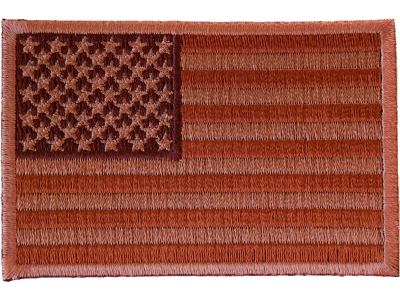 Subdued Brown US Flag Patch | Embroidered Patches