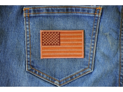 Subdued Brown US Flag Patch | Embroidered Patches