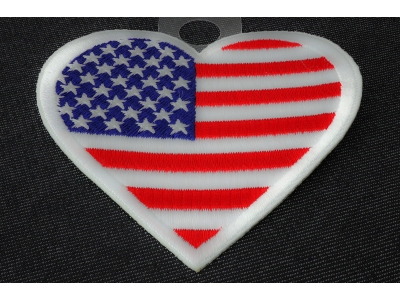 Love USA Heart Patch | Embroidered Patches