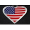 Love USA Heart Patch | Embroidered Patches Love USA Heart Patch diagonal view