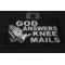 God Answers Knee Mails Patch | Embroidered Patches God Answers Knee Mails Patch diagonal view