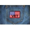 American Flag Vet Patch shown on jeans