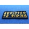 Addicted To Riding Fun Motorcycle Biker Patch diagonal view