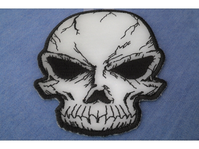 Reflective Small Cracked Skull Patch | Embroidered Patches