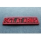 Sgt At Arms Patch Red Sgt At Arms Patch diagonal view