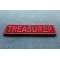 Treasurer Patch Red Treasurer Patch diagonal view