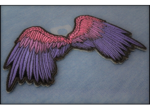 Small Beautiful Angel Wings Pink Patch | Embroidered Patches