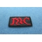 Mc Patch Red Old English MC Patch diagonal view