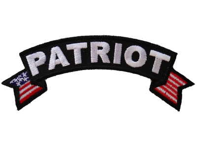 Patriot Rocker Patch With US Flag | US Military Veteran Patches
