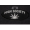 High Society Patch | Embroidered Pot Patches High Society Funny Iron on Patch diagonal view
