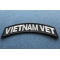 Vietnam Vet Patch White Rocker | US Military Vietnam Veteran Patches Vietnam Vet Patch White Rocker diagonal view