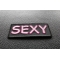 Sexy Patch White Pink | Embroidered Patches Sexy Patch diagonal view