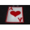 Ace Of Hearts Patch | Embroidered Patches Ace Of Hearts Novelty Iron on Patch diagonal view