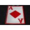 Ace Of Diamonds Patch Ace Of Diamonds Novelty Iron on Patch diagonal view