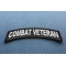 Combat Veteran Small Rocker Patch | US Military Veteran Patches Combat Veteran Patch diagonal view