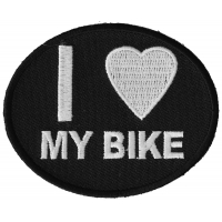 I Love My Bike Patch For Bikers I Love My Bike Patch For Bikers | Embroidered Biker Patches