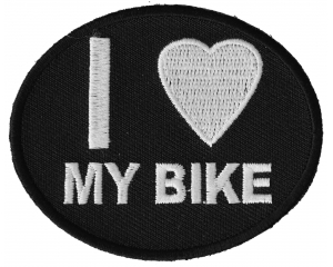 I Love My Bike Patch For Bikers | Embroidered Biker Patches