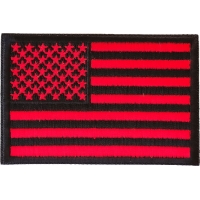 Red Black American Flag Patch | Embroidered Patches