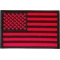 Red Black American Flag Patch