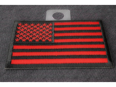 Red Black American Flag Patch | Embroidered Patches