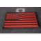 Red Black American Flag Patch | Embroidered Patches Red Black American Flag Patch diagonal view