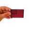 Red Black American Flag Patch | Embroidered Patches Red Black American Flag Patch shown on hand for size comparison