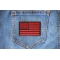 Red Black American Flag Patch | Embroidered Patches Red Black American Flag Patch shown on jeans