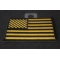 Yellow Black American Flag Patch | Embroidered Patches Yellow Black American Flag Patch diagonal view