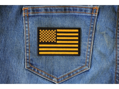 Yellow Black American Flag Patch | Embroidered Patches Yellow Black American Flag Patch | Embroidered Patches