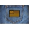 Yellow Black American Flag Patch | Embroidered Patches Yellow Black American Flag Patch shown on jeans
