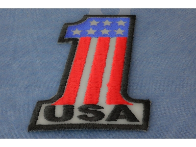 Reflective No 1 USA Patch | Embroidered Patches