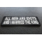 All Men Are Idiots and I Married The King Fun Patch diagonal view
